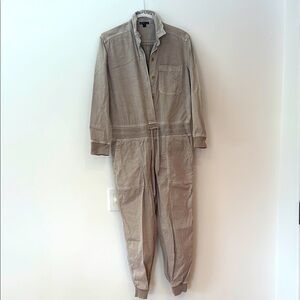 Tan Jumpsuit with Button Details